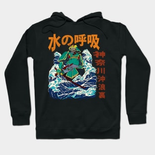 Great Wave Samurai Kanji Hoodie